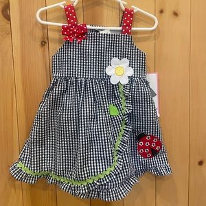 Rare Editions 2 piece Ladybug Dress Set